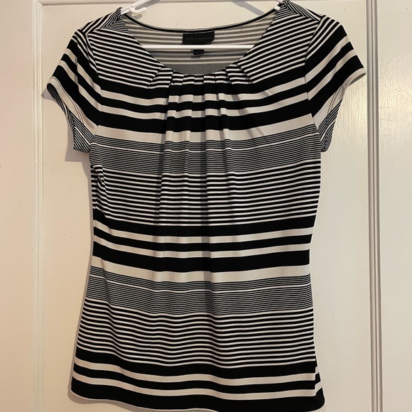 Worthington striped cap-sleeve shirt - Picture 1 of 4